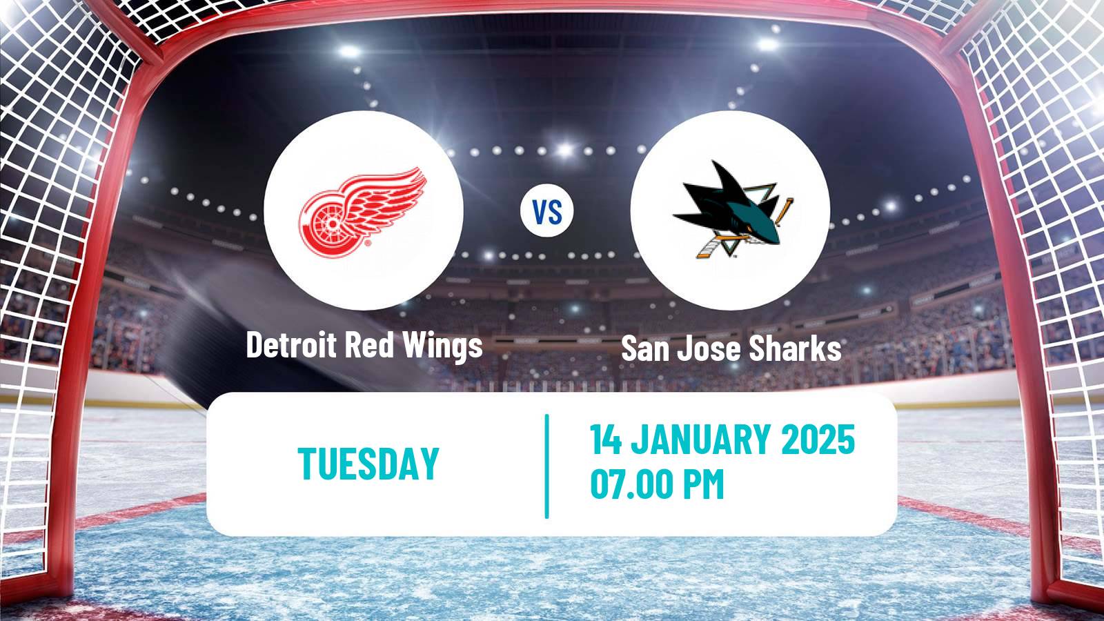 Hockey NHL Detroit Red Wings - San Jose Sharks