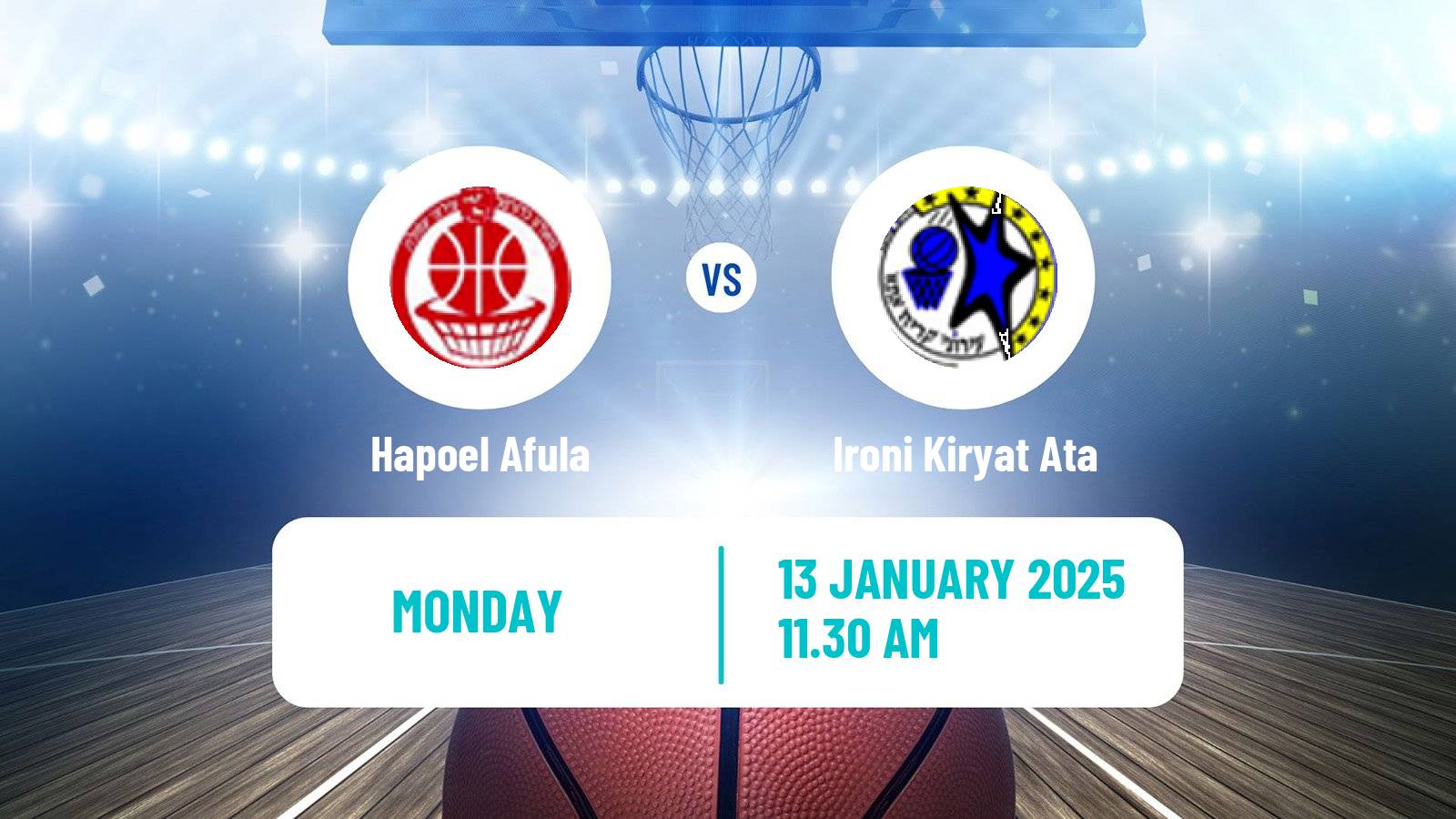 Basketball Israeli Basketball Super League Hapoel Afula - Ironi Kiryat Ata