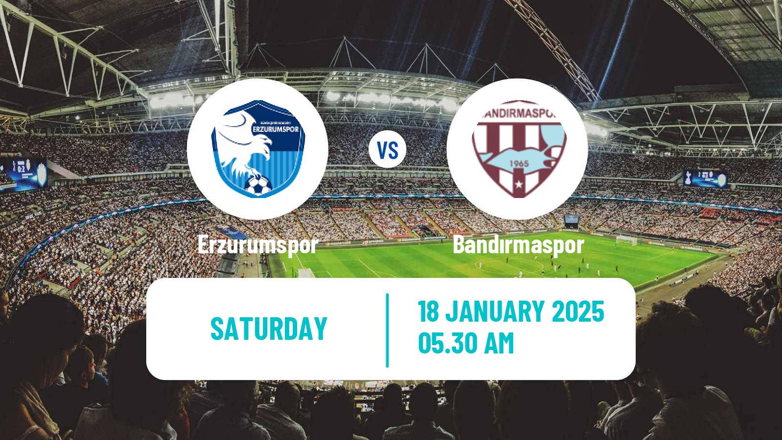 Soccer Turkish First League Erzurumspor - Bandırmaspor