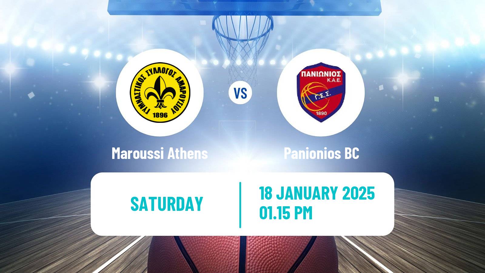 Basketball Greek Basket League A1 Maroussi Athens - Panionios