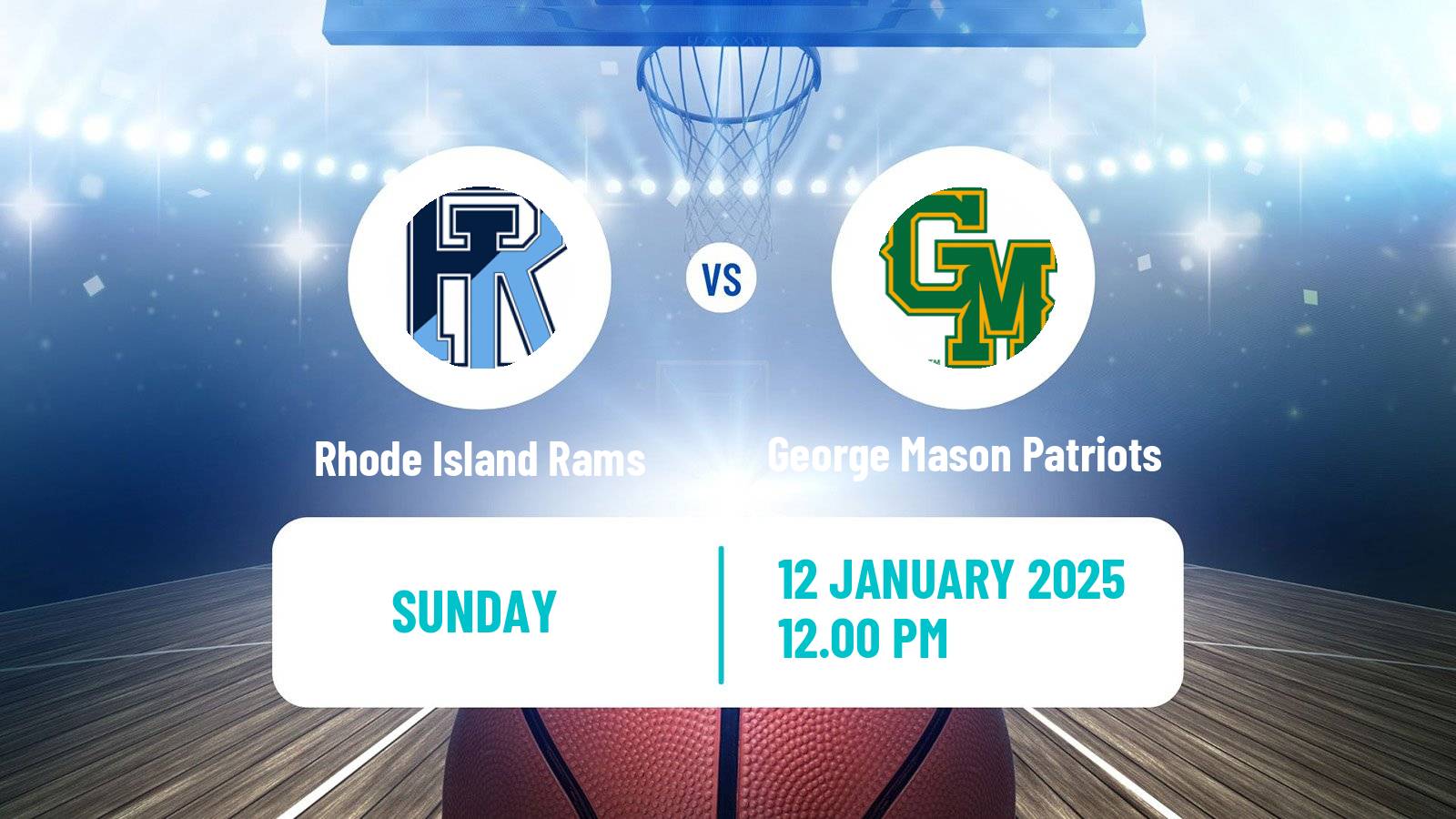 Basketball NCAA College Basketball Women Rhode Island Rams - George Mason Patriots