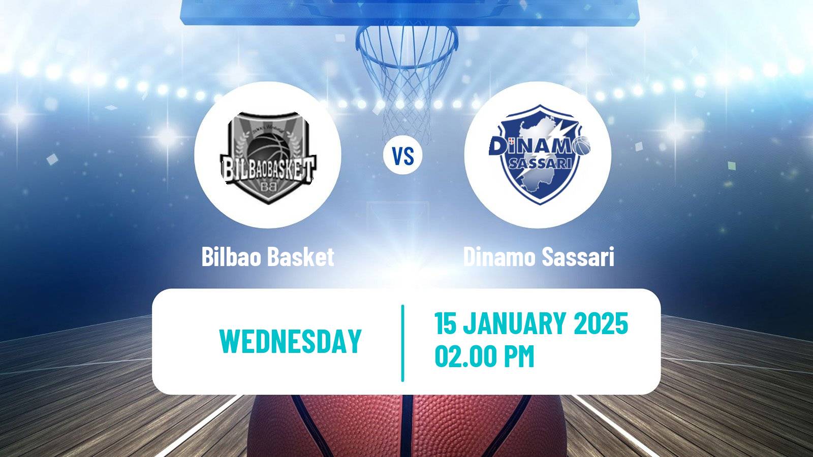 Basketball FIBA Europe Cup Bilbao Basket - Dinamo Sassari