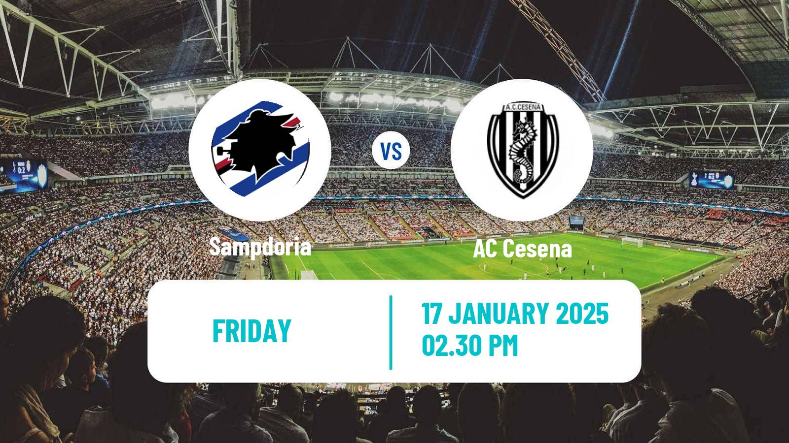 Soccer Italian Serie B Sampdoria - Cesena