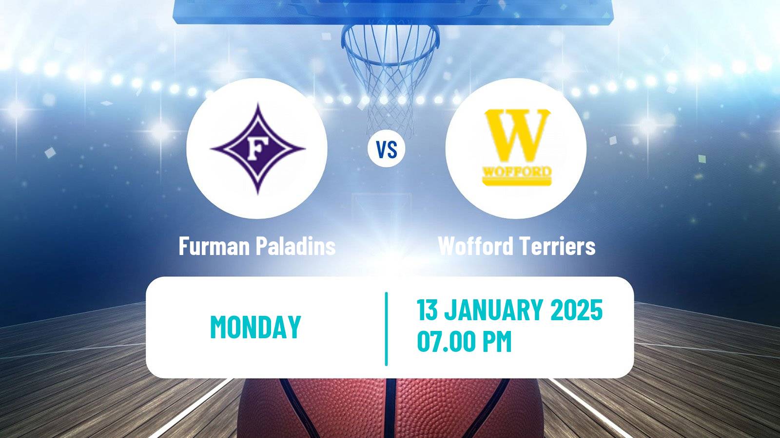 Basketball NCAA College Basketball Furman Paladins - Wofford Terriers