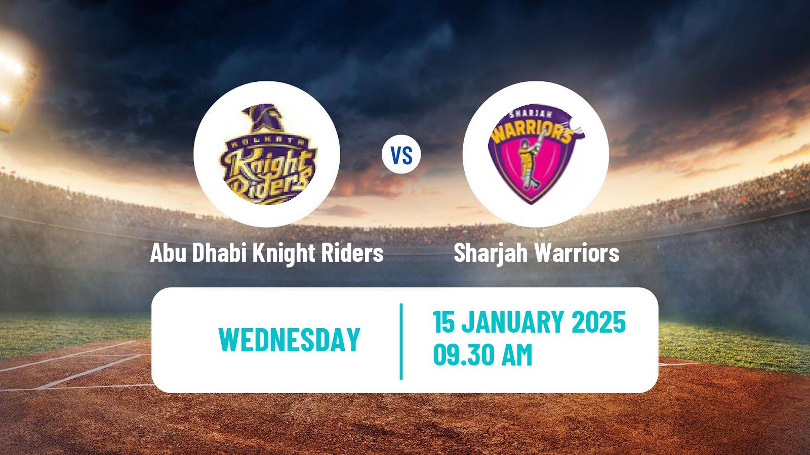 Cricket International League T20 Abu Dhabi Knight Riders - Sharjah Warriors