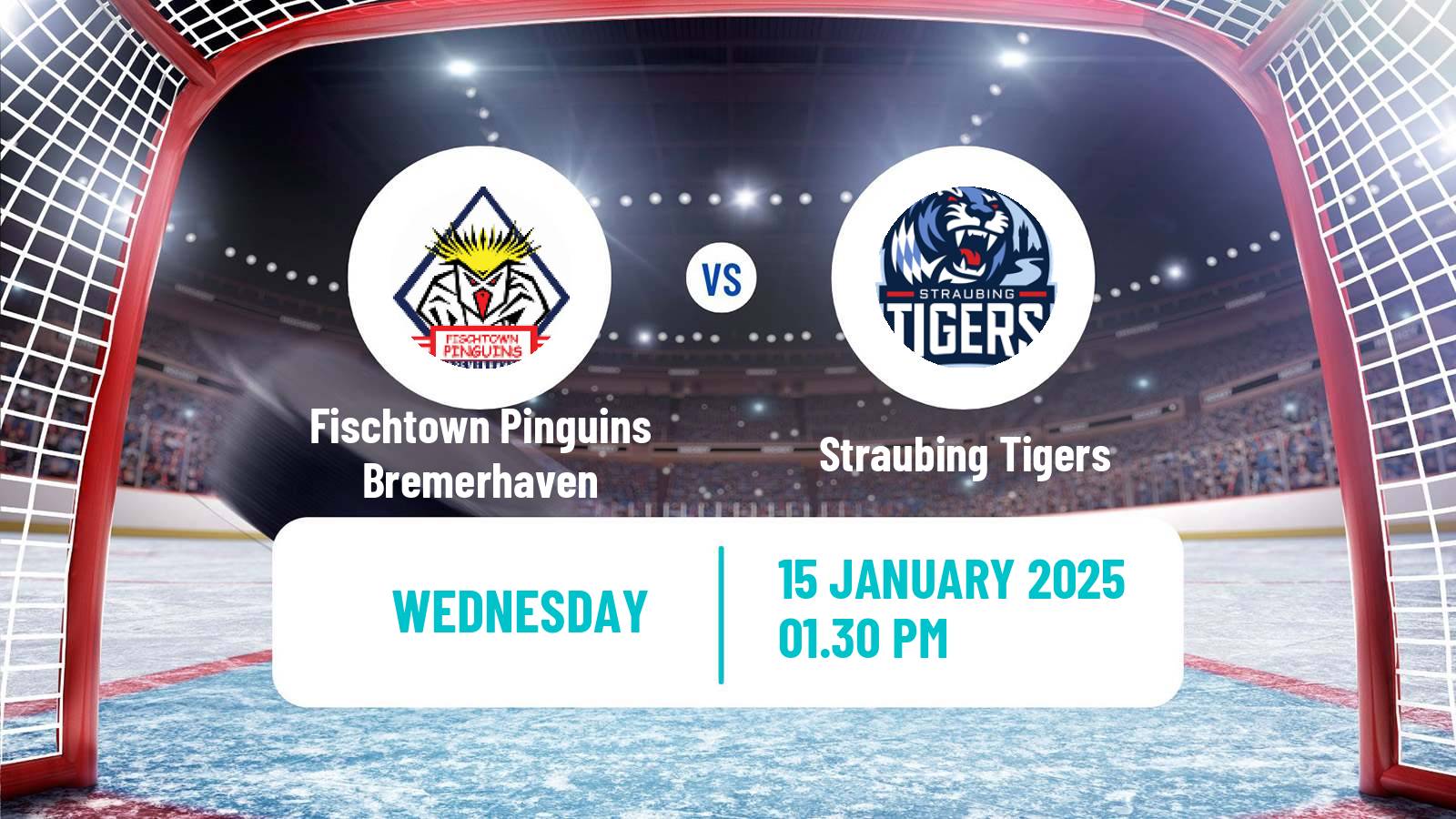 Hockey German Ice Hockey League Fischtown Pinguins Bremerhaven - Straubing Tigers