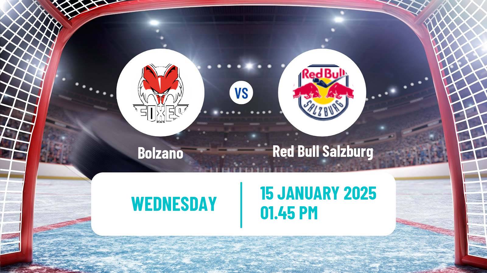 Hockey Austrian Ice Hockey League Bolzano - Red Bull Salzburg