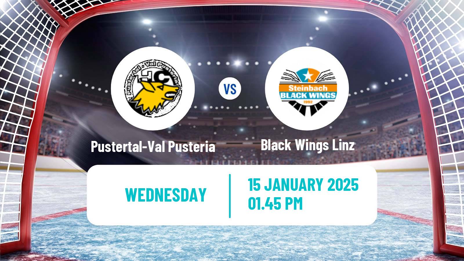 Hockey Austrian Ice Hockey League Pustertal-Val Pusteria - Black Wings Linz