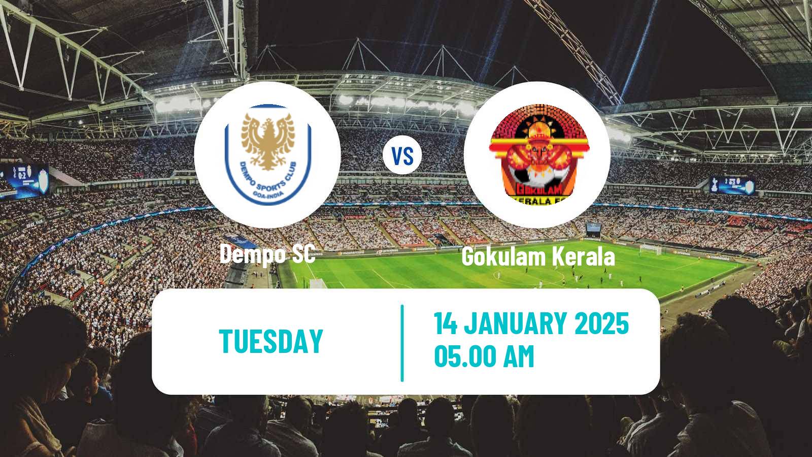 Soccer Indian I-League Dempo - Gokulam Kerala