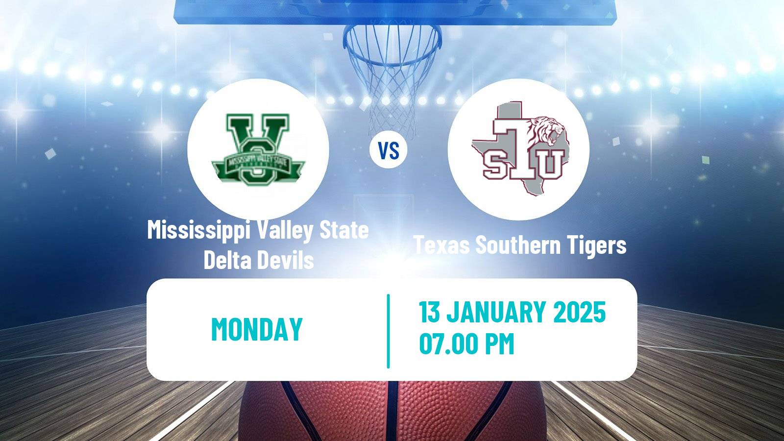 Basketball NCAA College Basketball Mississippi Valley State Delta Devils - Texas Southern Tigers