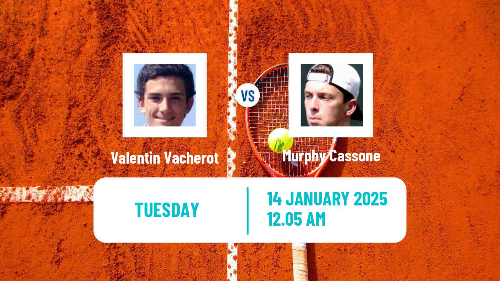 Tennis Nonthaburi 3 Challenger Men Valentin Vacherot - Murphy Cassone