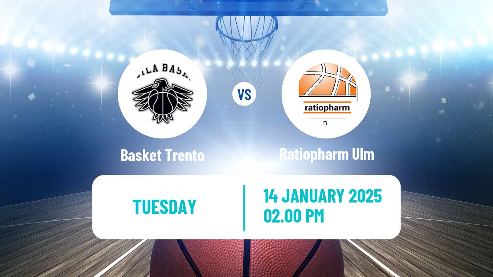 Basketball Eurocup Basket Trento - Ratiopharm Ulm