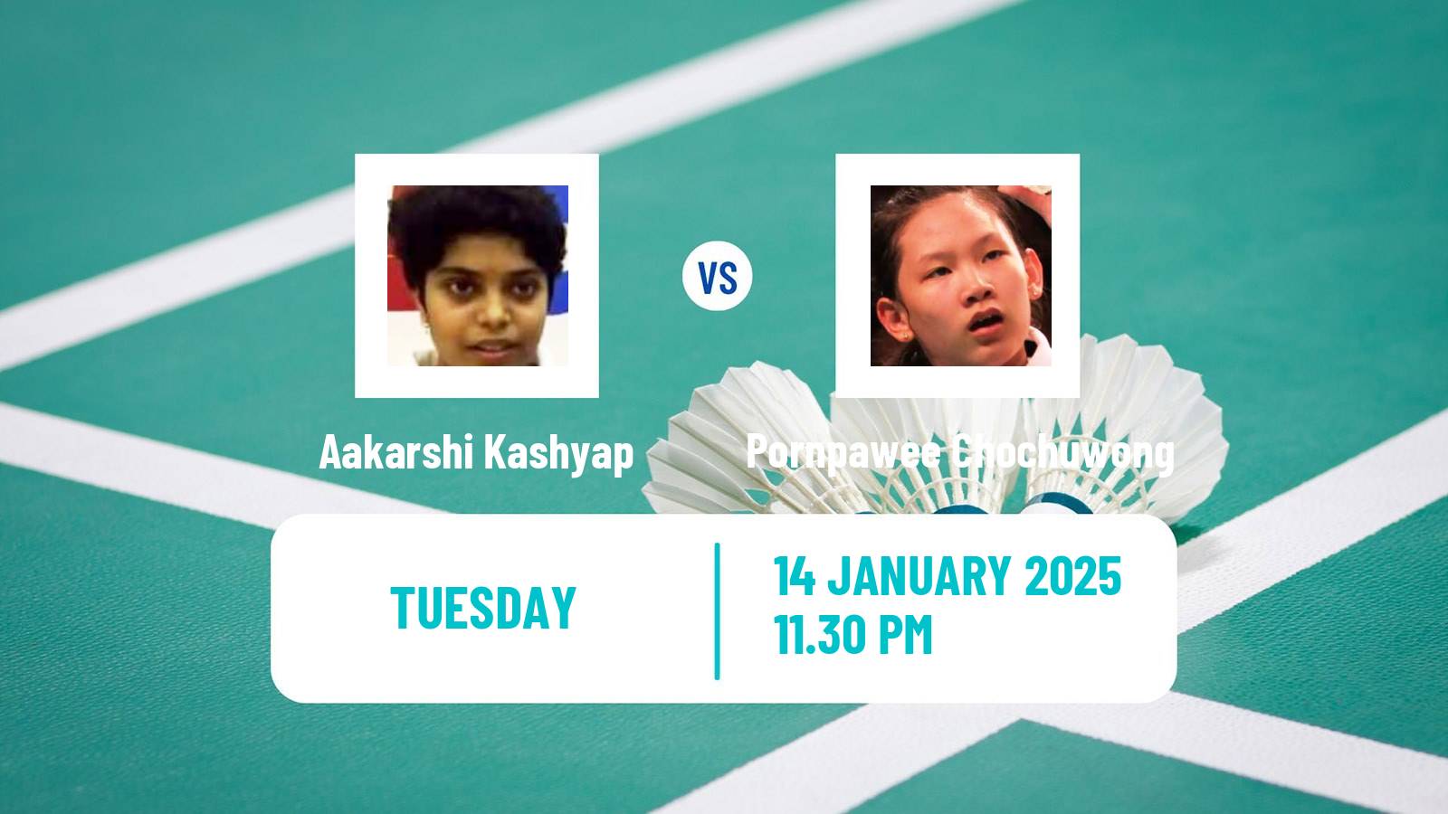 Badminton BWF World Tour India Open Women Aakarshi Kashyap - Pornpawee Chochuwong