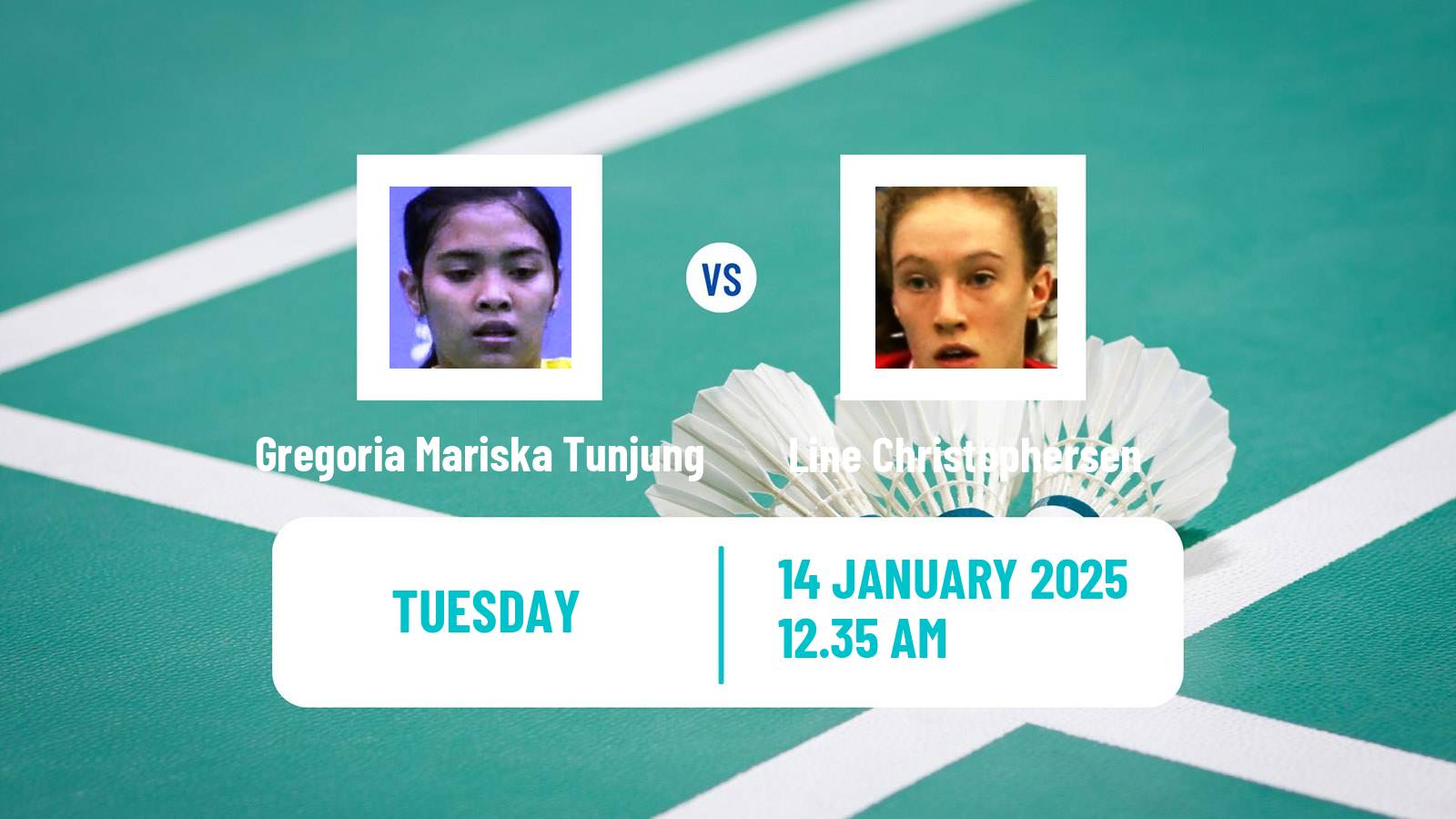 Badminton BWF World Tour India Open Women Gregoria Mariska Tunjung - Line Christophersen