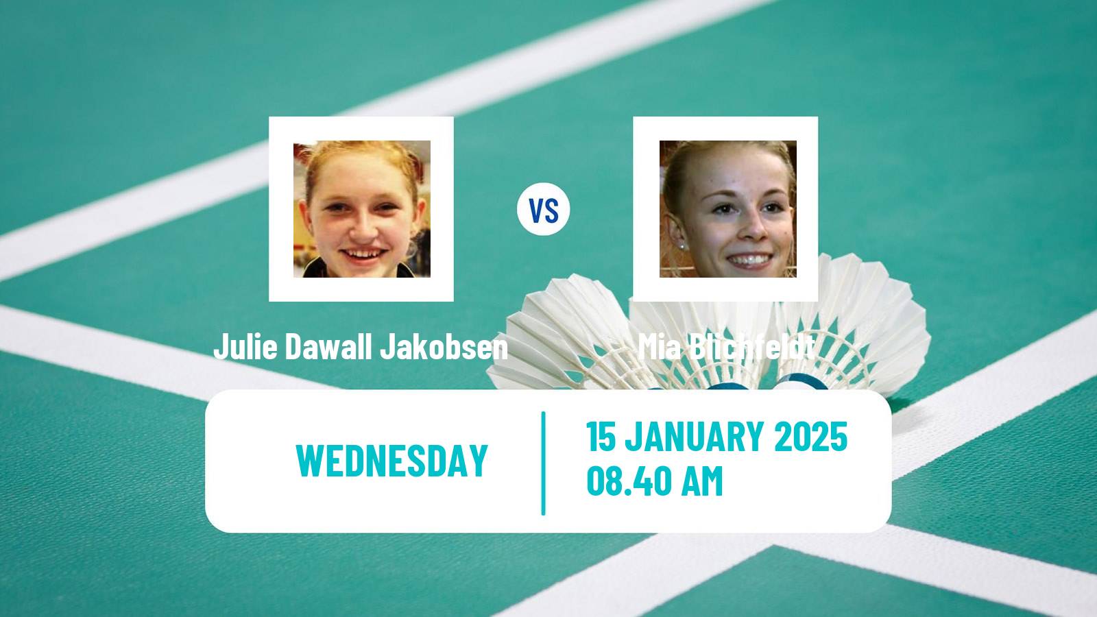 Badminton BWF World Tour India Open Women Julie Dawall Jakobsen - Mia Blichfeldt