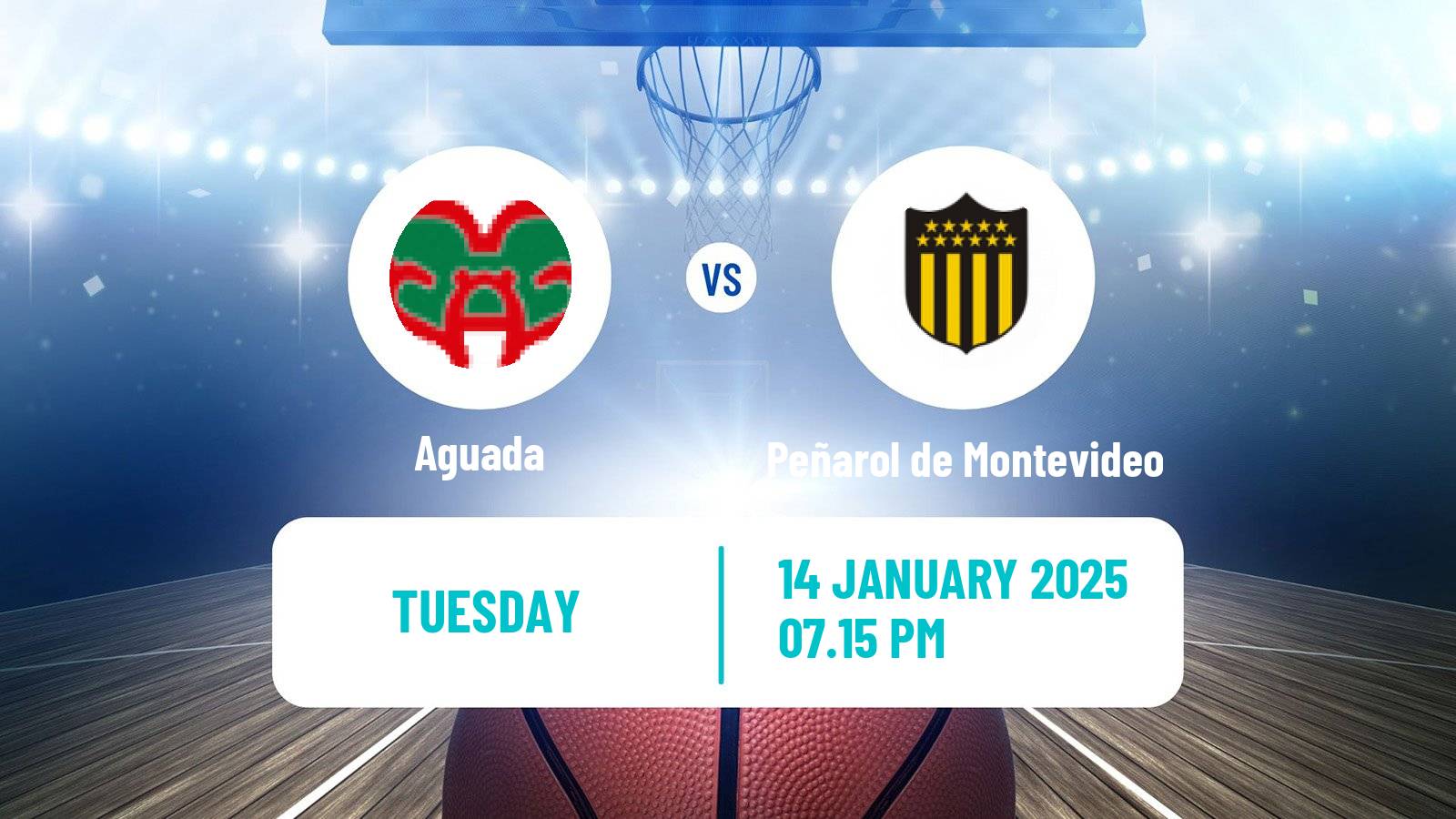 Basketball Uruguayan Liga Basketball Aguada - Peñarol de Montevideo