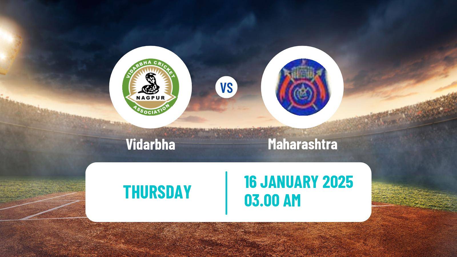 Cricket Vijay Hazare Trophy Vidarbha - Maharashtra