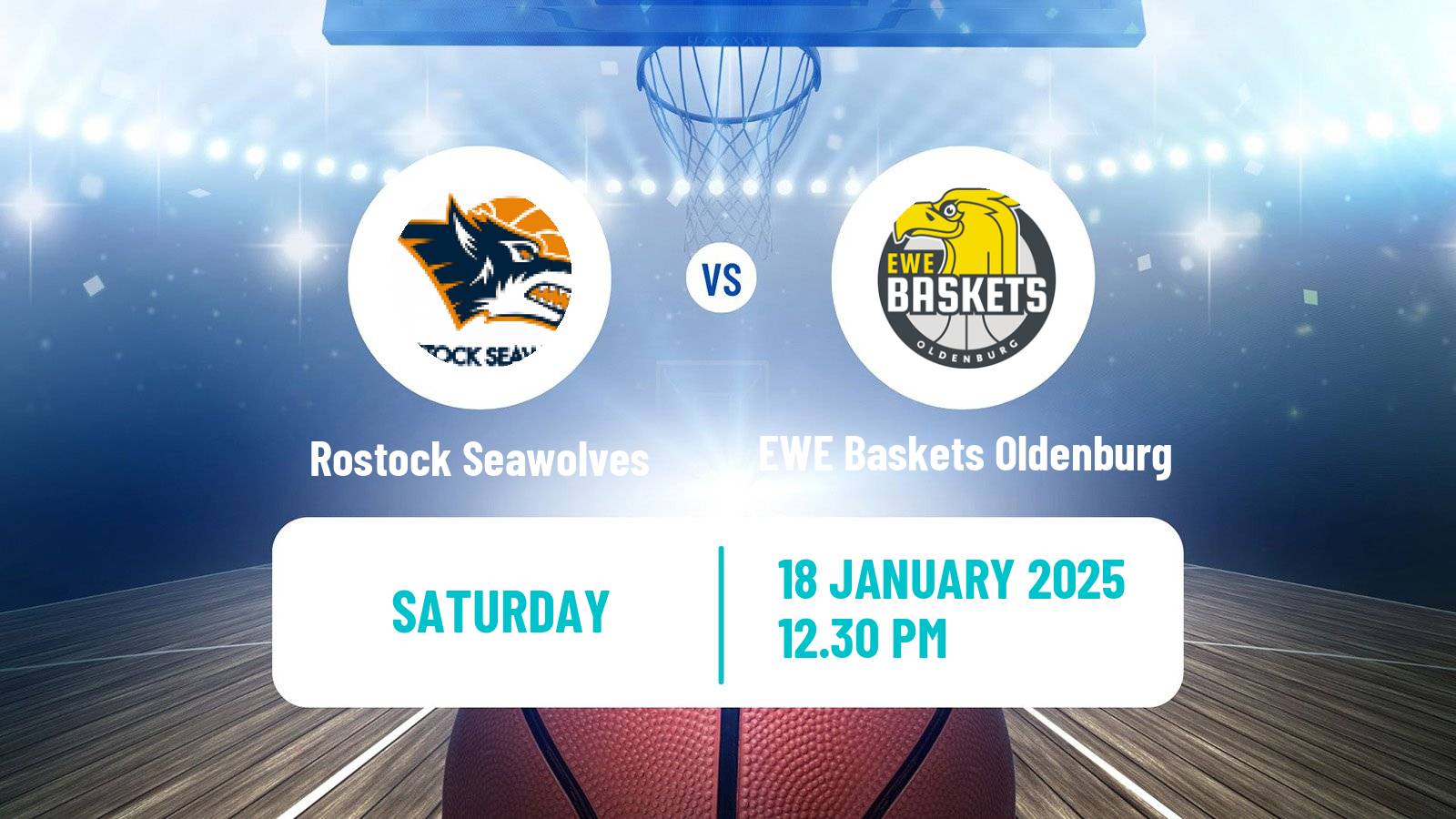 Basketball German BBL Rostock Seawolves - EWE Baskets Oldenburg