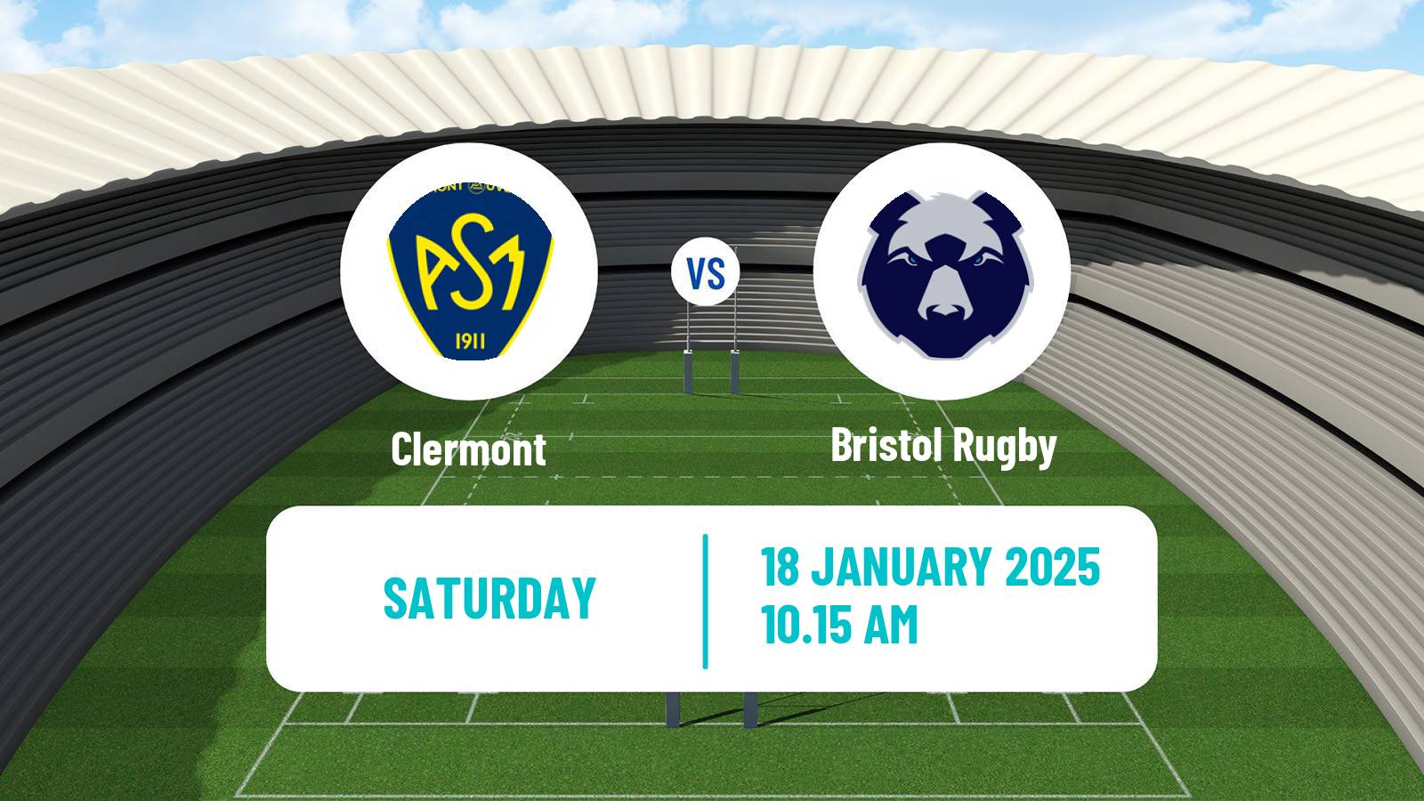 Rugby union European Rugby Champions Cup Clermont - Bristol Rugby