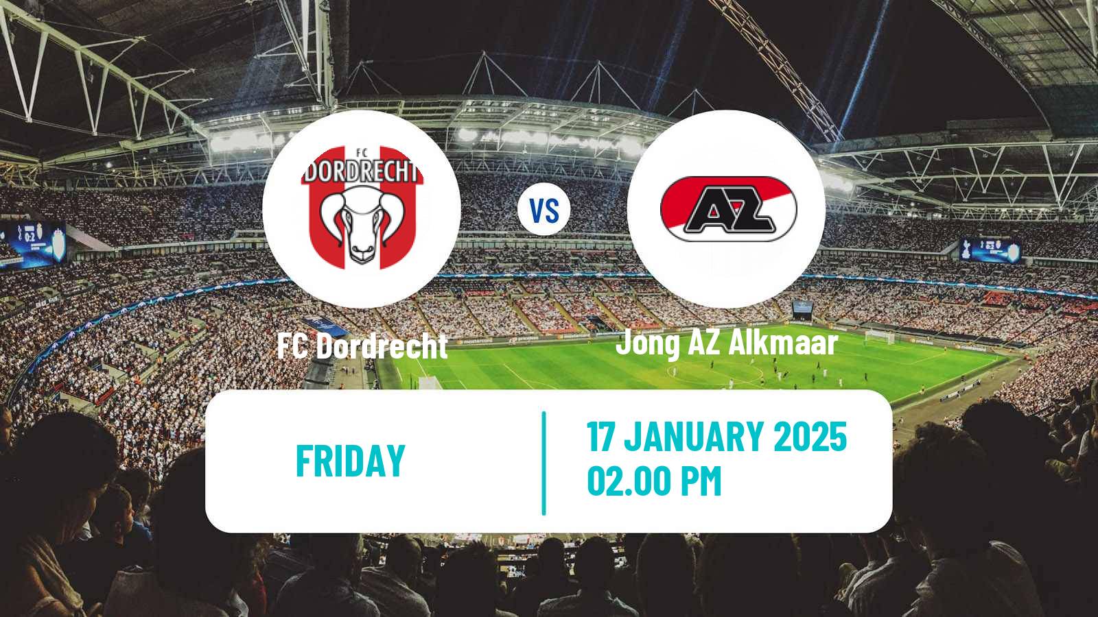 Soccer Dutch Eerste Divisie Dordrecht - Jong AZ Alkmaar