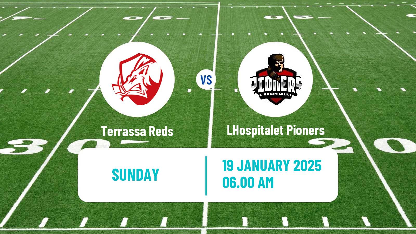 American football Spanish LNFA Serie A Terrassa Reds - LHospitalet Pioners