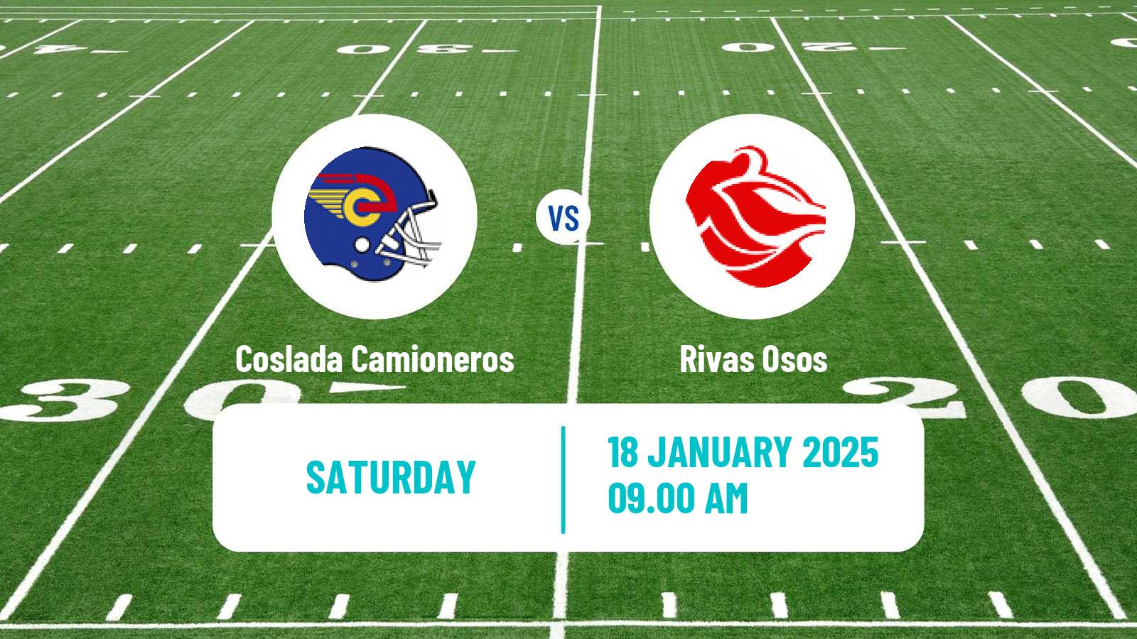 American football Spanish LNFA Serie A Coslada Camioneros - Rivas Osos