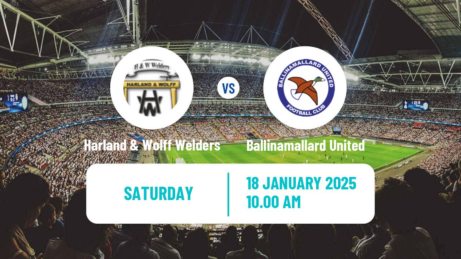 Soccer Northern Irish Championship Harland & Wolff Welders - Ballinamallard United