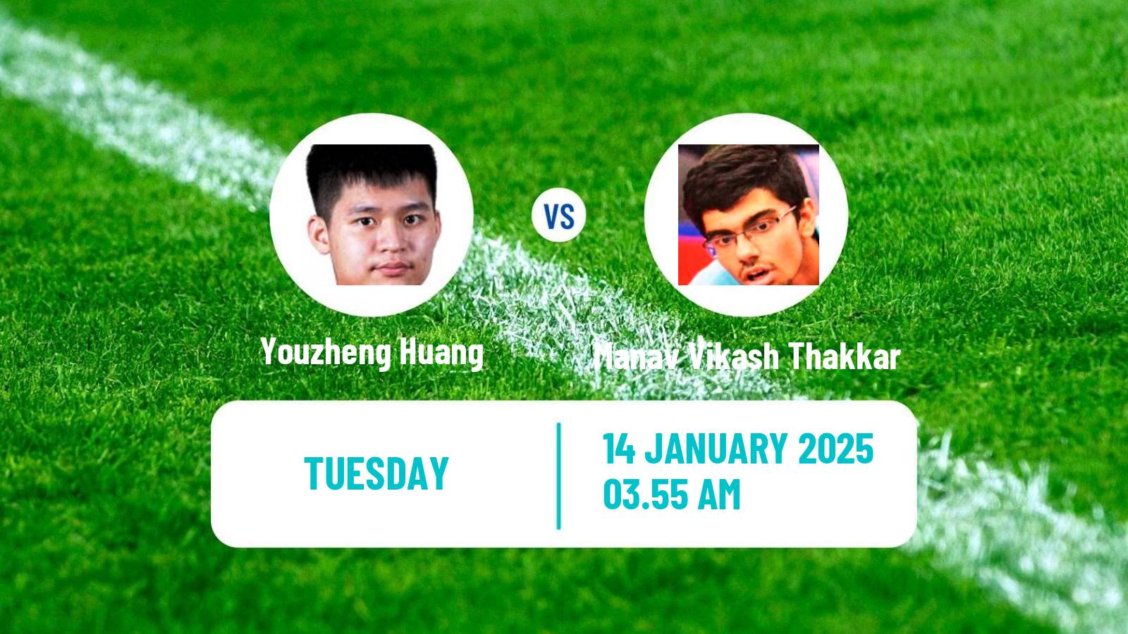 Table tennis Wtt Contender Muscat Men Youzheng Huang - Manav Vikash Thakkar