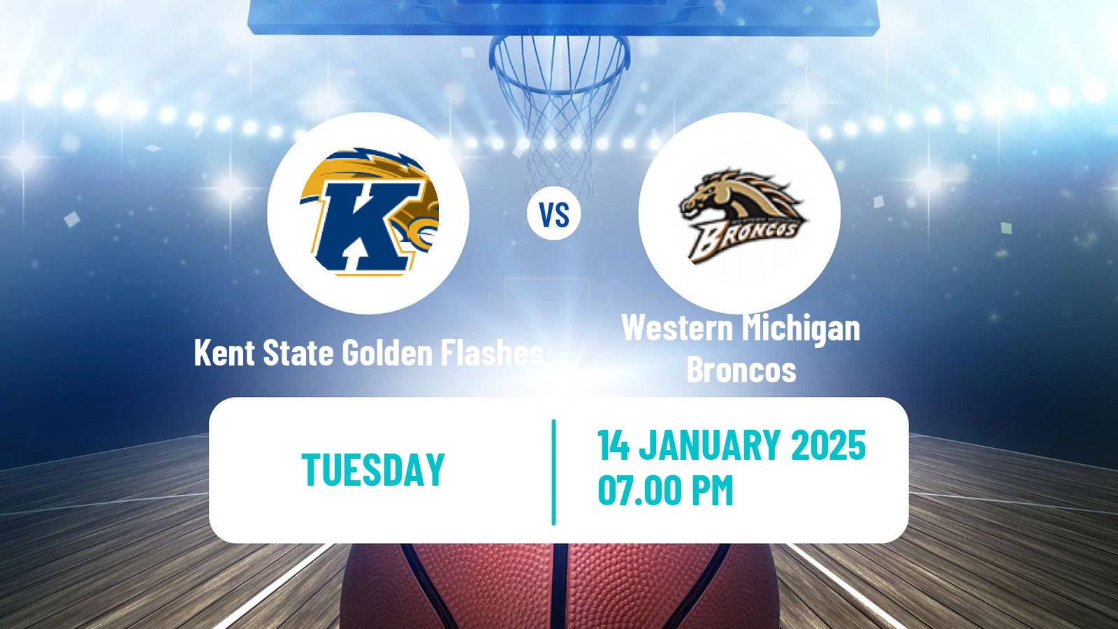 Basketball NCAA College Basketball Kent State Golden Flashes - Western Michigan Broncos