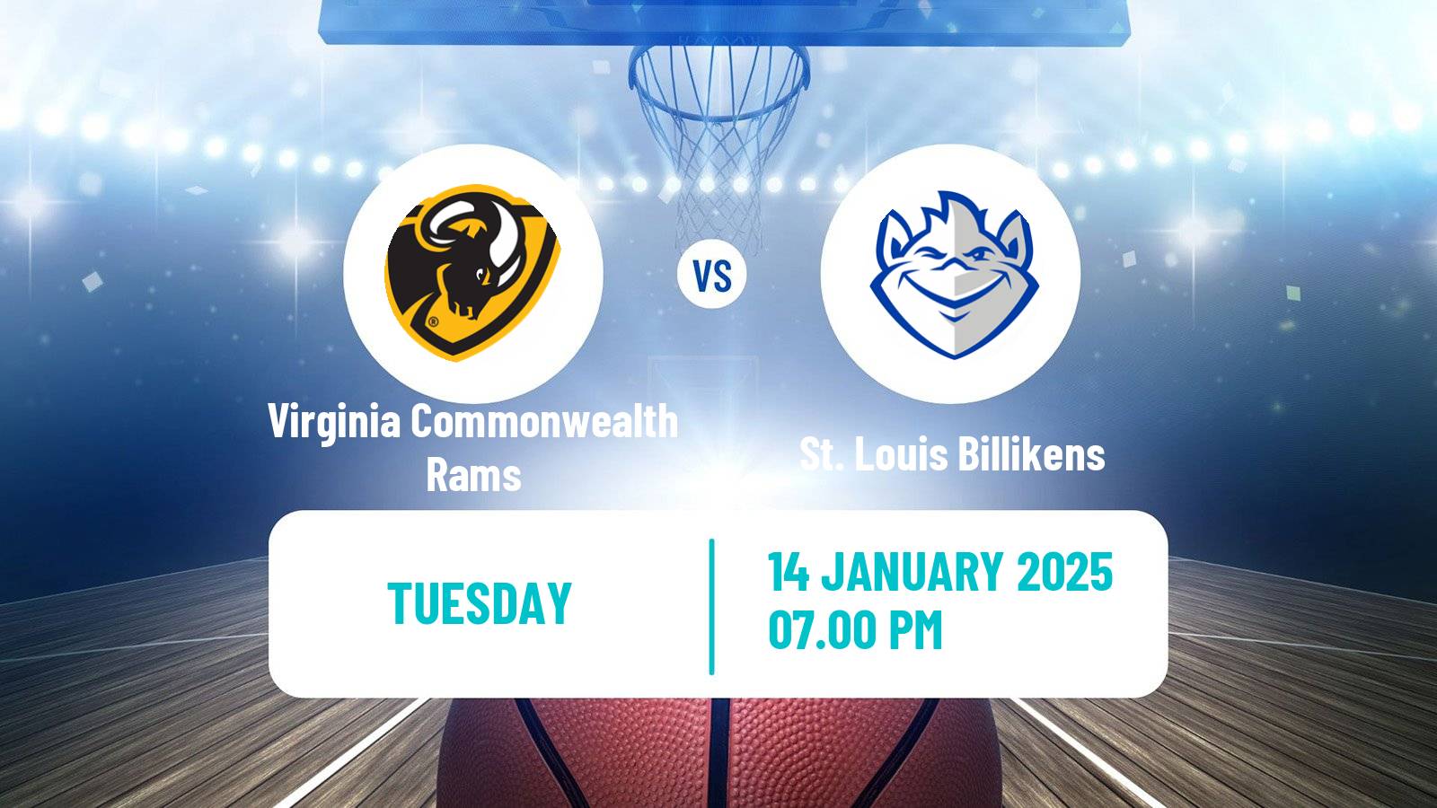 Basketball NCAA College Basketball Virginia Commonwealth Rams - St. Louis Billikens