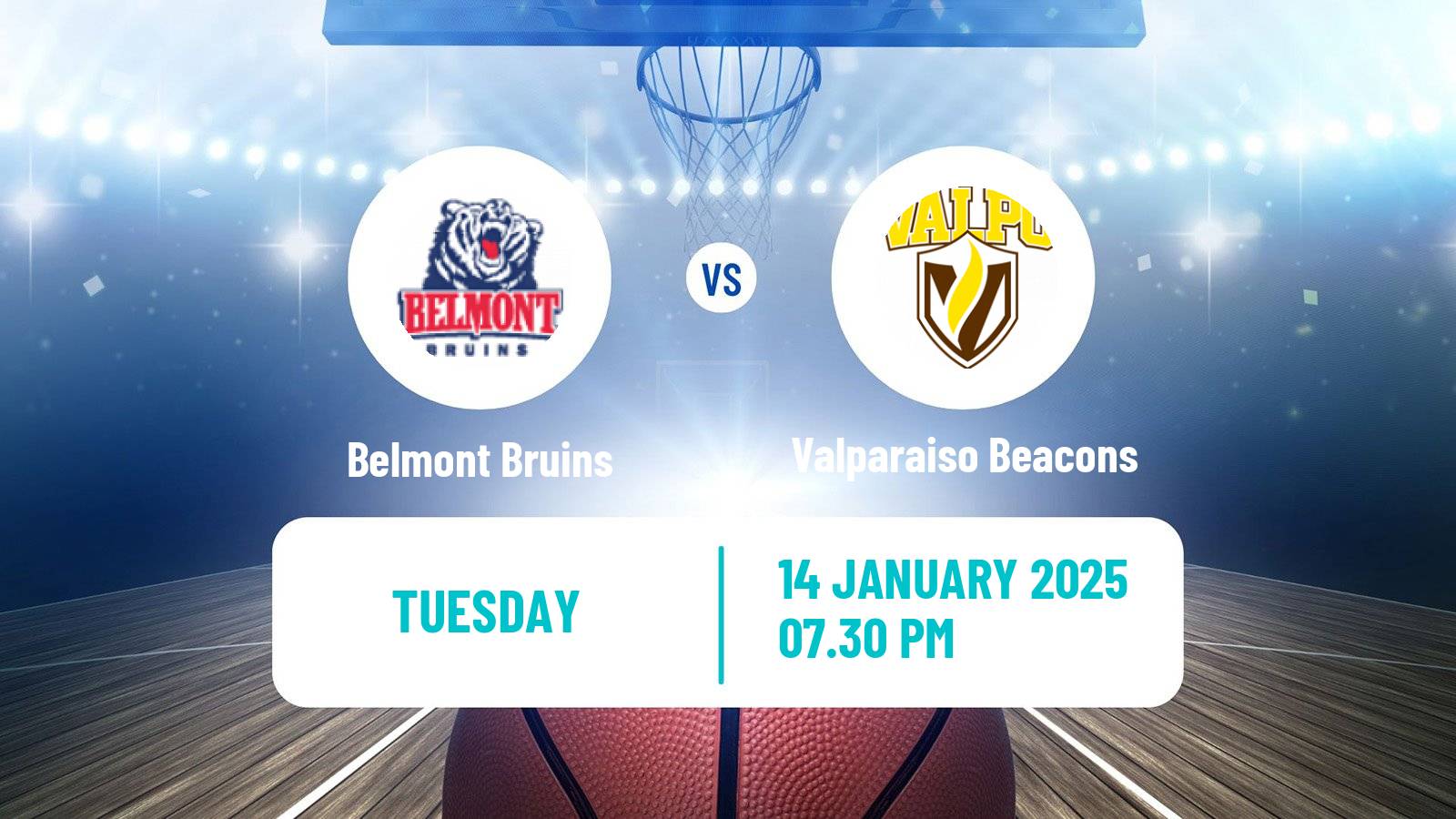 Basketball NCAA College Basketball Belmont Bruins - Valparaiso Beacons