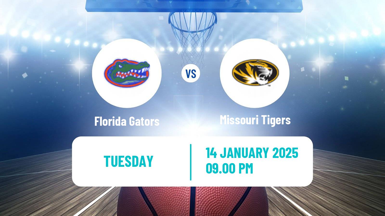 Basketball NCAA College Basketball Florida Gators - Missouri Tigers