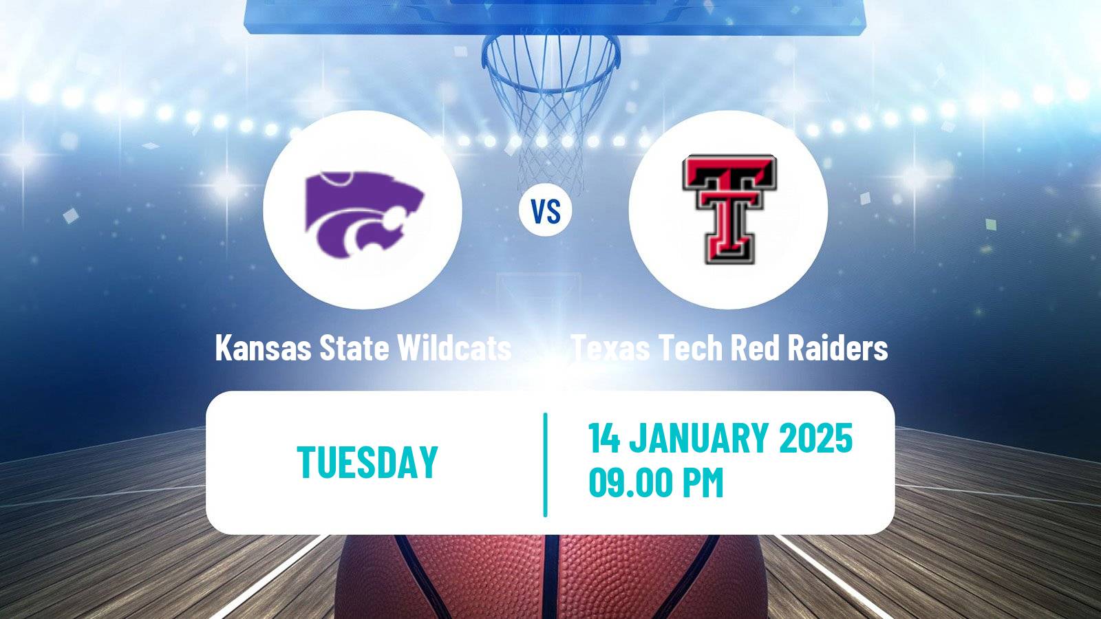 Basketball NCAA College Basketball Kansas State Wildcats - Texas Tech Red Raiders