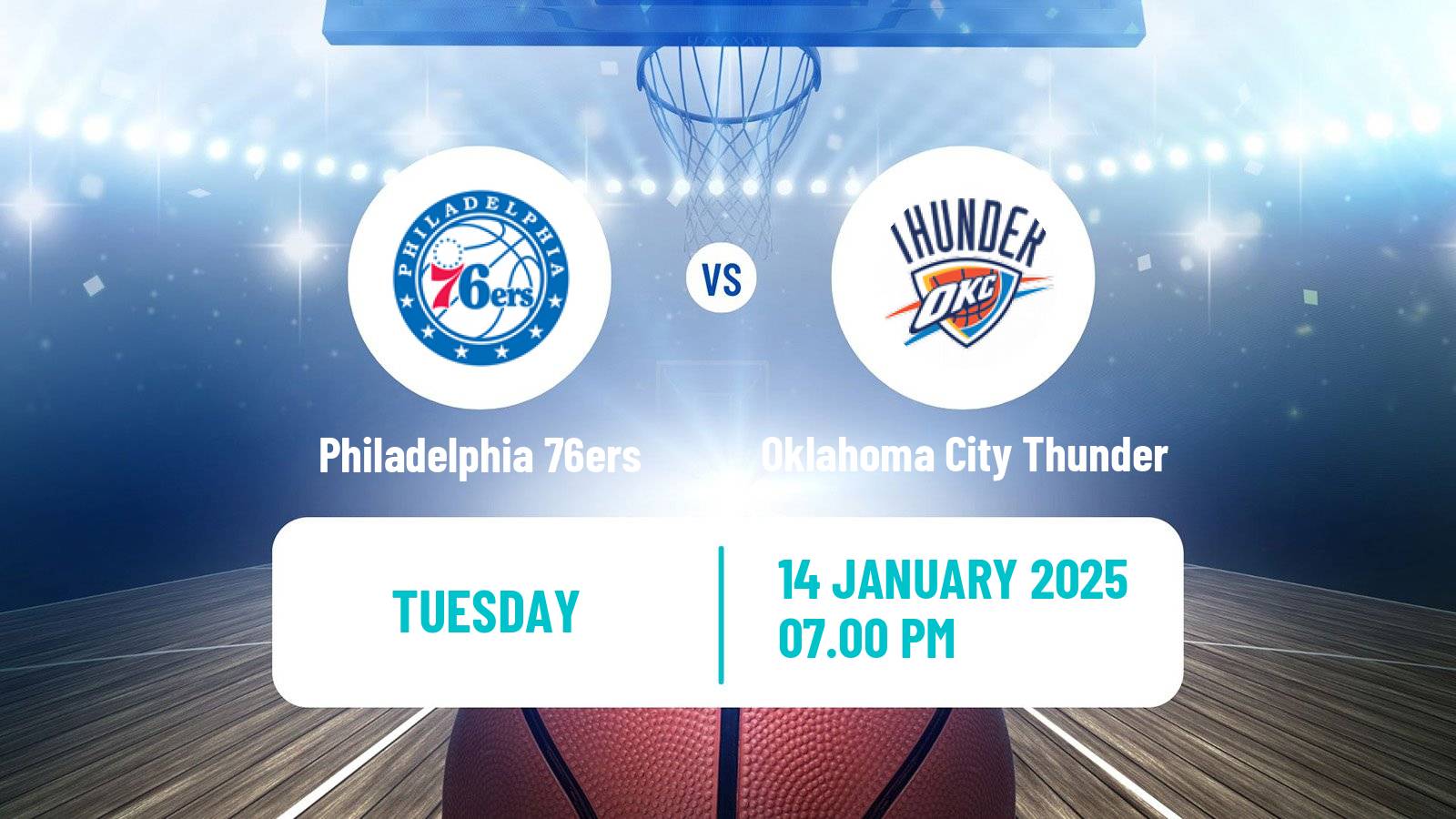 Basketball NBA Philadelphia 76ers - Oklahoma City Thunder