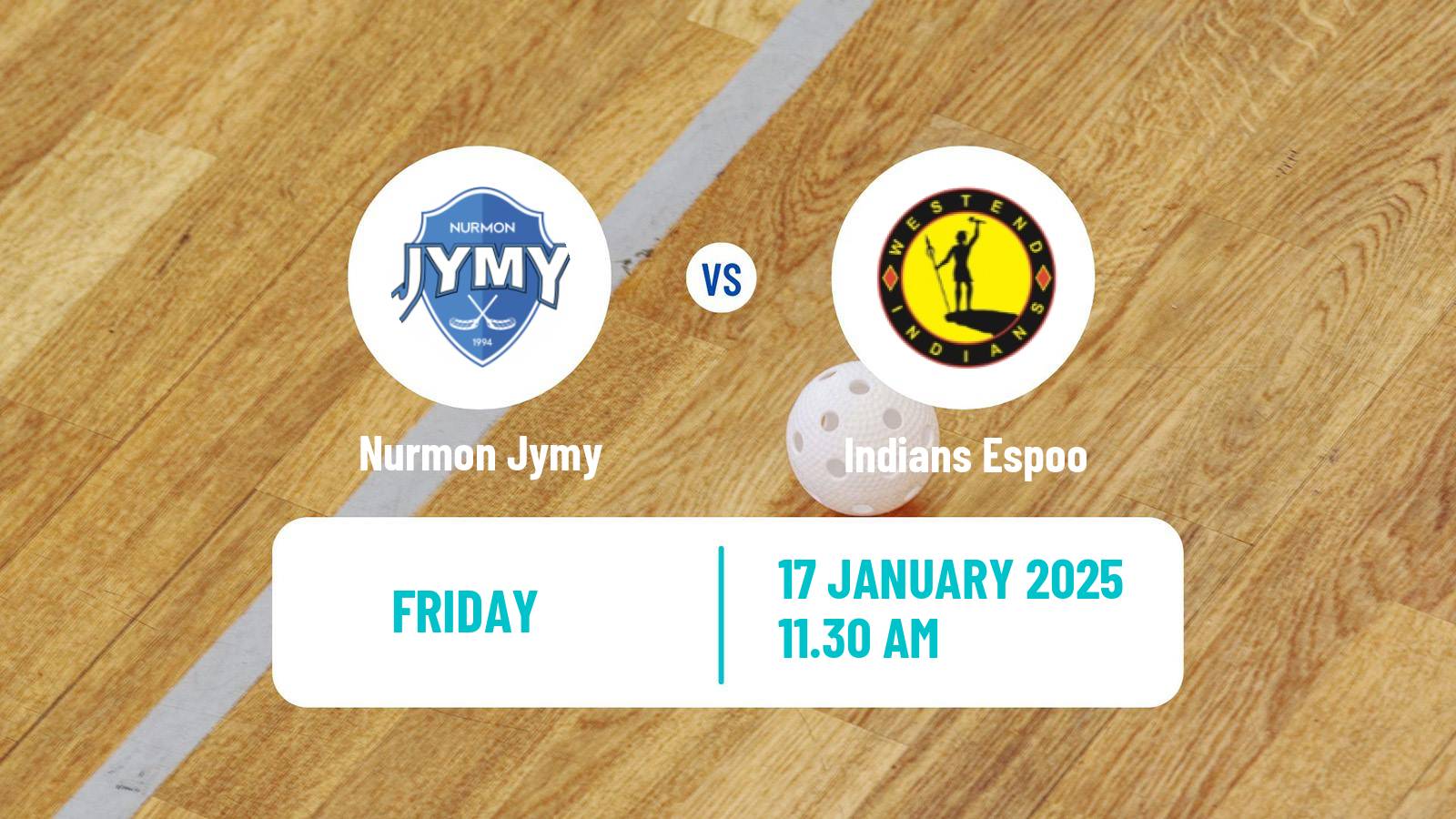 Floorball Finnish F-Liiga Nurmon Jymy - Indians Espoo