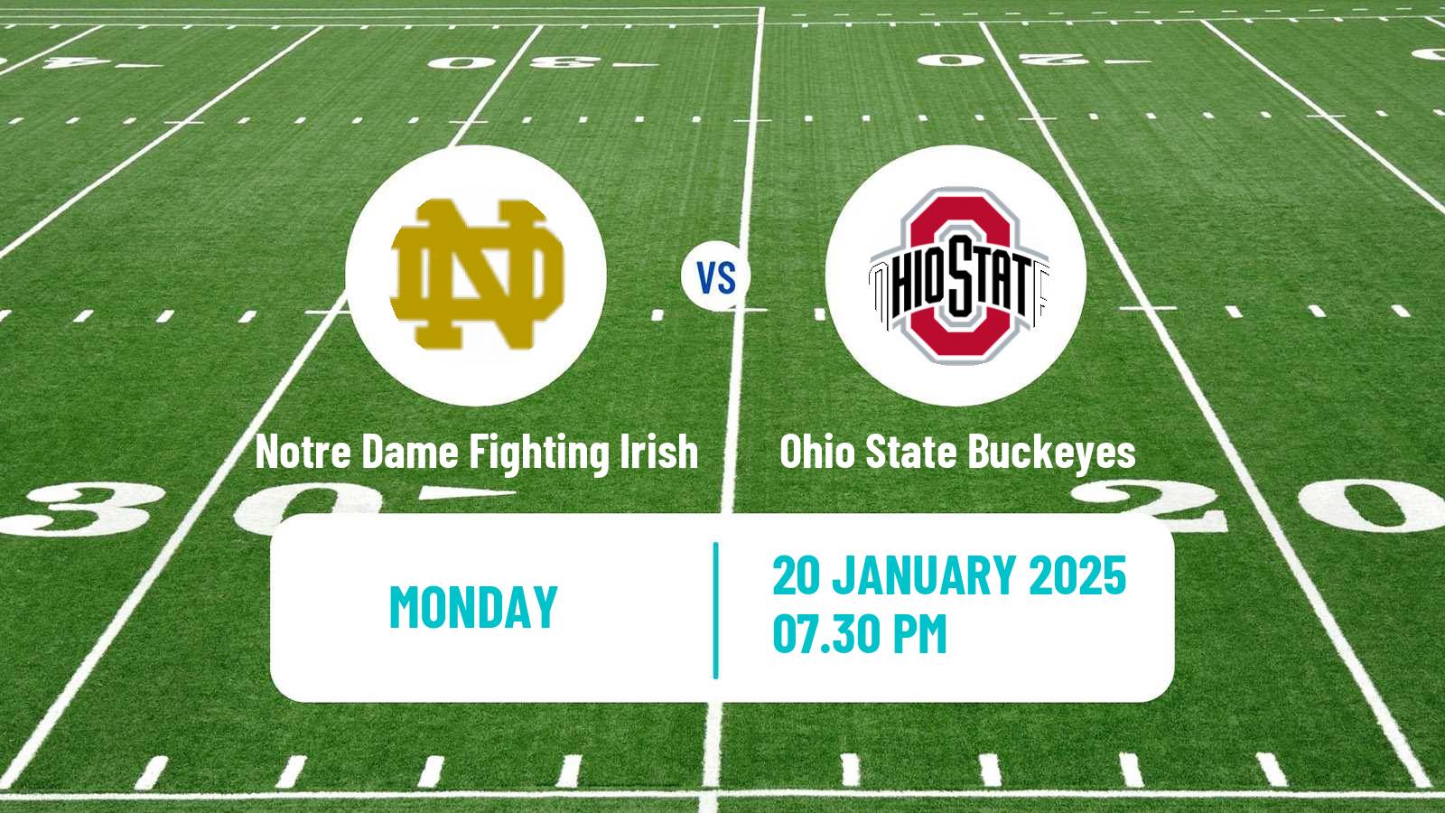 American football NCAA College Football Notre Dame Fighting Irish - Ohio State Buckeyes