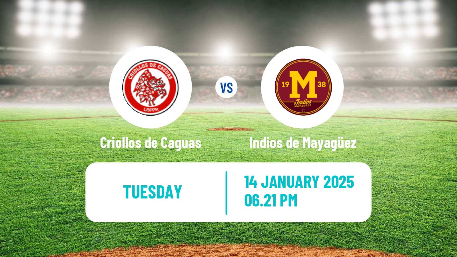 Baseball LBPRC Criollos de Caguas - Indios de Mayagüez