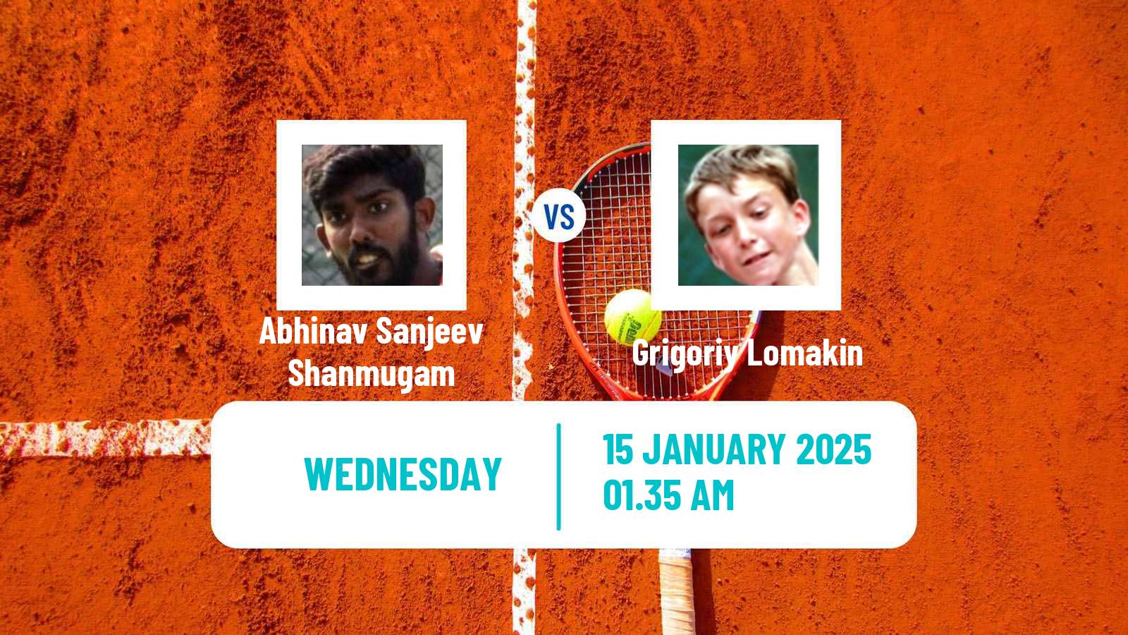 Tennis ITF M25 Chennai Men Abhinav Sanjeev Shanmugam - Grigoriy Lomakin