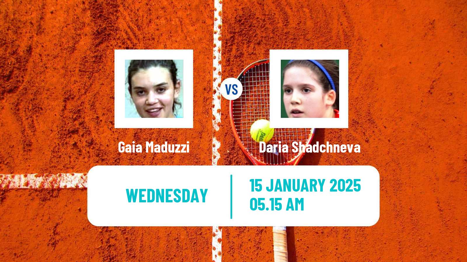 Tennis ITF W15 Antalya 2 Women Gaia Maduzzi - Daria Shadchneva