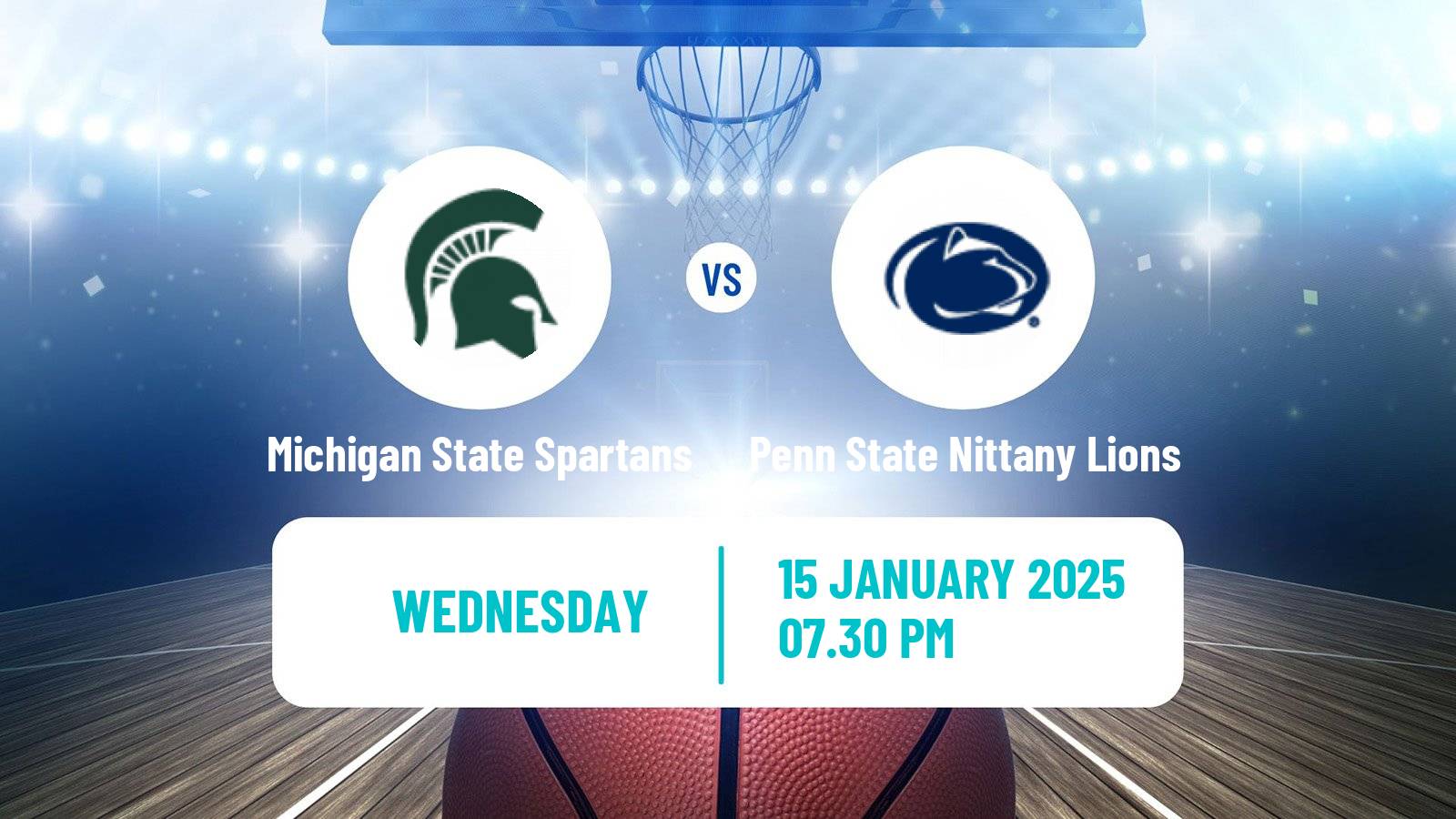 Basketball NCAA College Basketball Michigan State Spartans - Penn State Nittany Lions