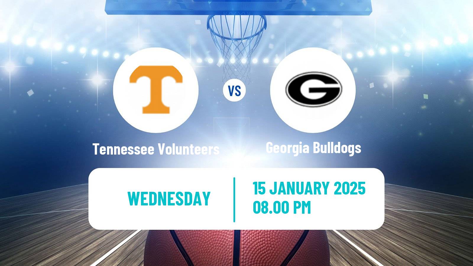 Basketball NCAA College Basketball Tennessee Volunteers - Georgia Bulldogs