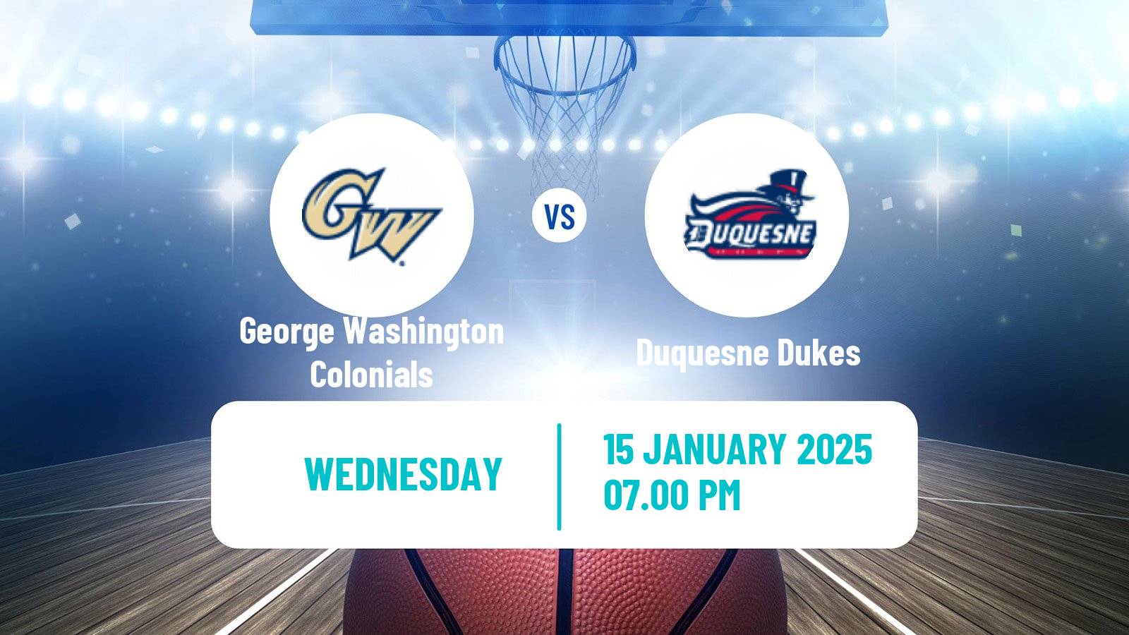 Basketball NCAA College Basketball George Washington Colonials - Duquesne Dukes