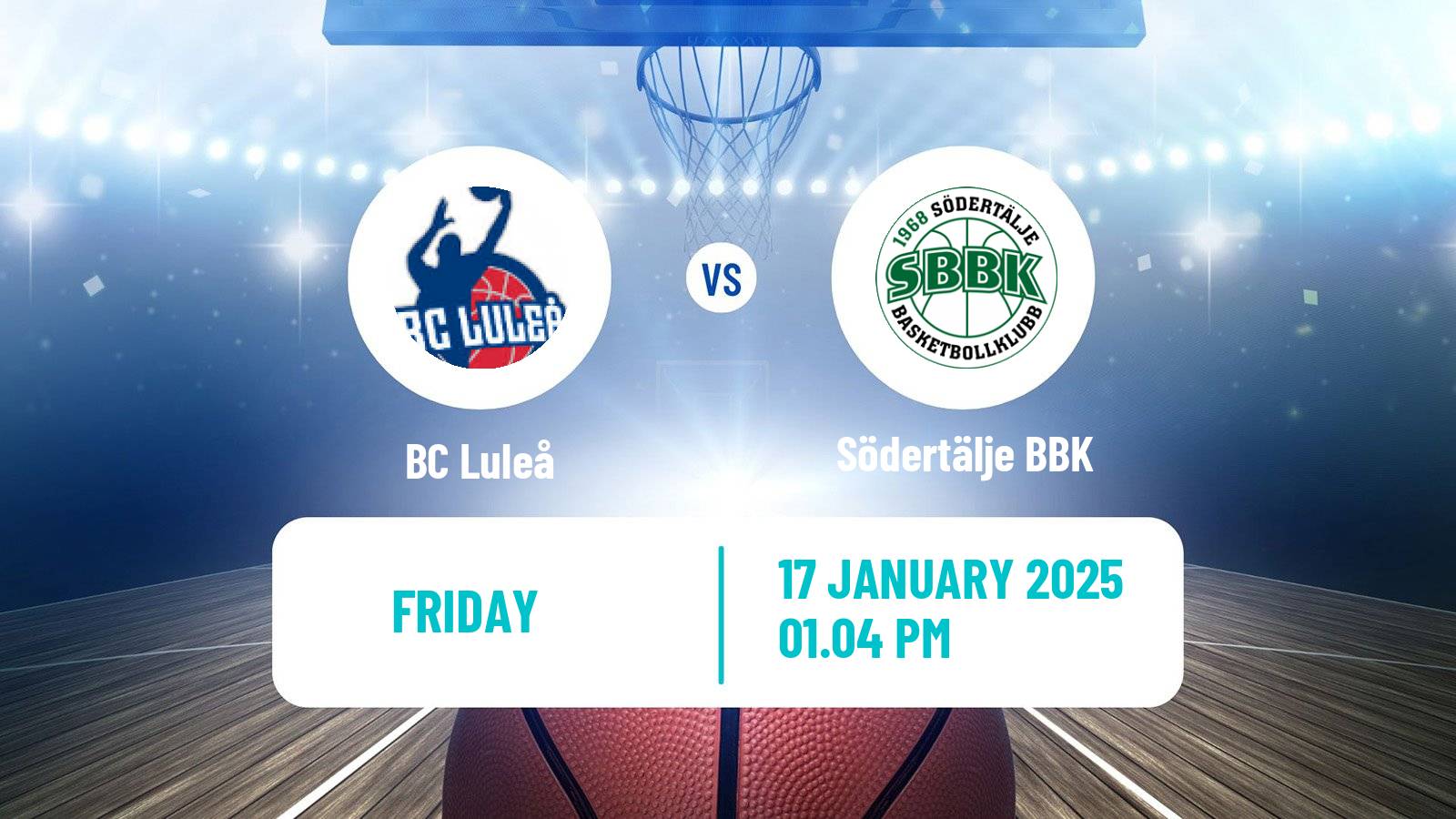 Basketball Swedish Basketligan Luleå - Södertälje BBK