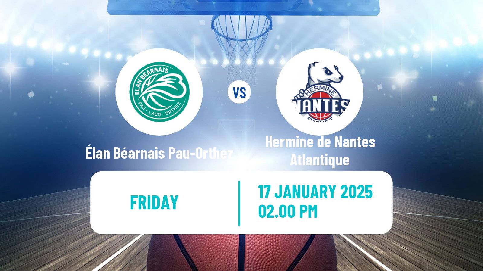 Basketball French LNB Pro B Élan Béarnais Pau-Orthez - Hermine de Nantes Atlantique