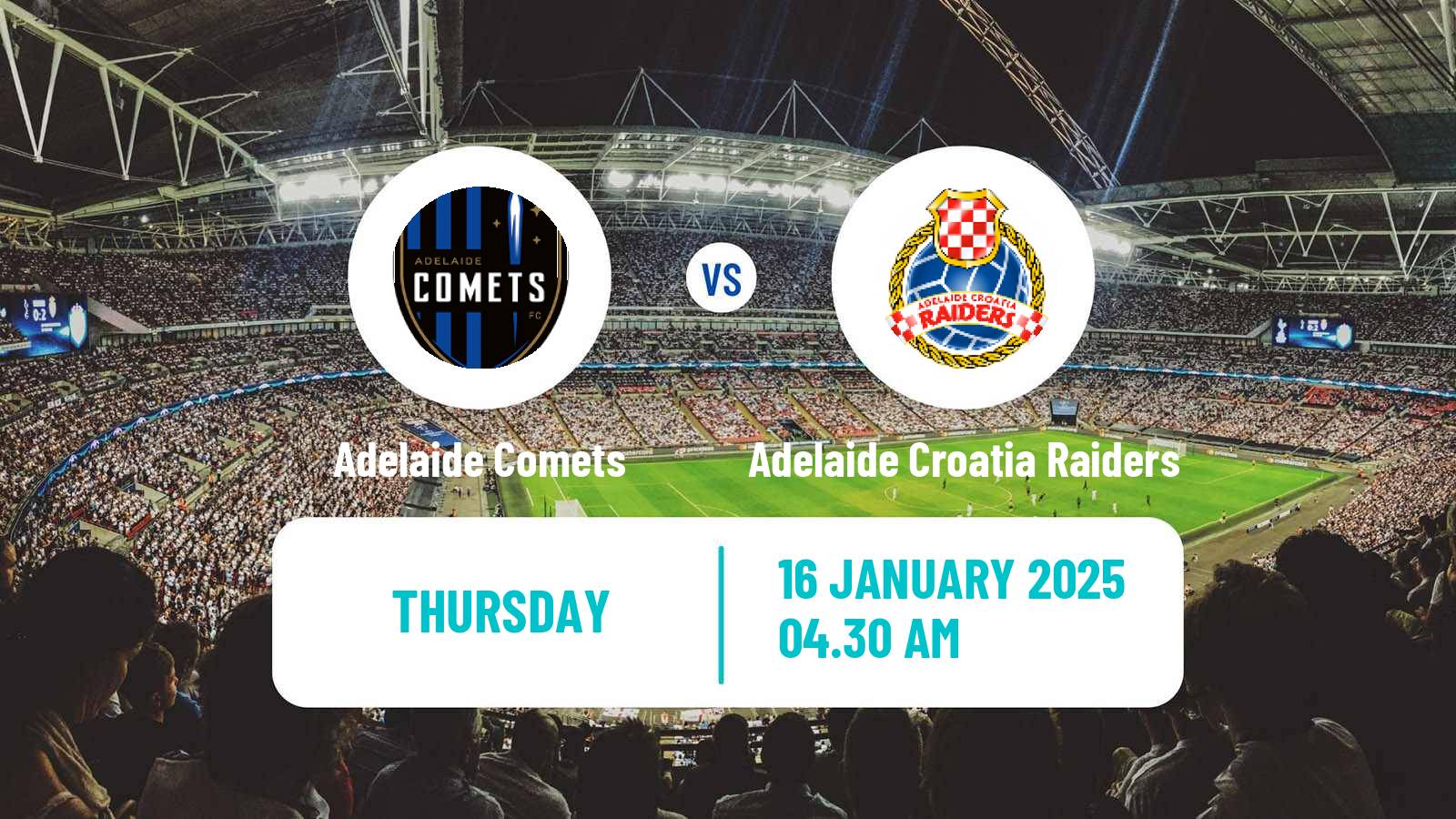 Soccer Club Friendly Adelaide Comets - Adelaide Croatia Raiders