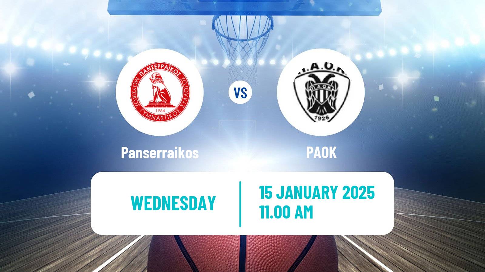 Basketball Greek Basket League A1 Women Panserraikos - PAOK