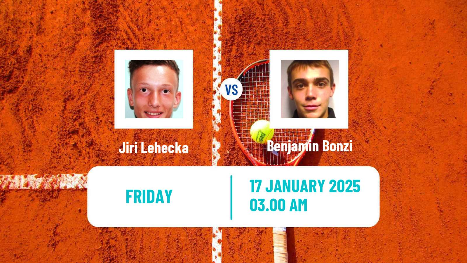 Tennis ATP Australian Open Jiri Lehecka - Benjamin Bonzi