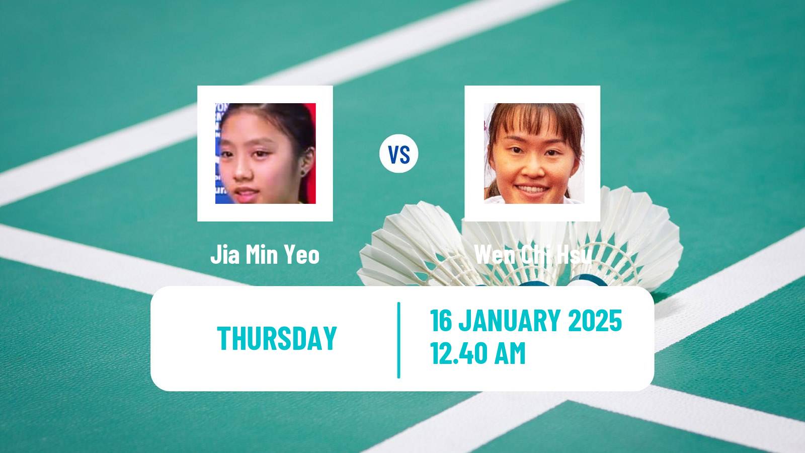 Badminton BWF World Tour India Open Women Jia Min Yeo - Wen Chi Hsu