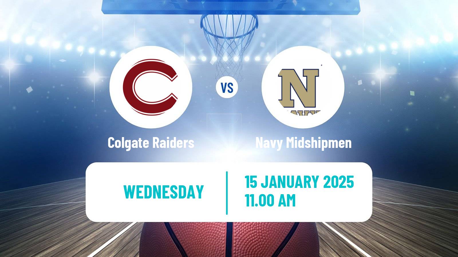 Basketball NCAA College Basketball Women Colgate Raiders - Navy Midshipmen