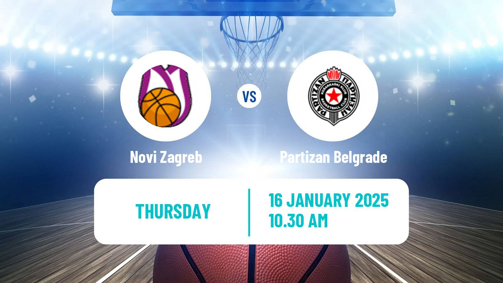 Basketball WABA League Novi Zagreb - Partizan Belgrade